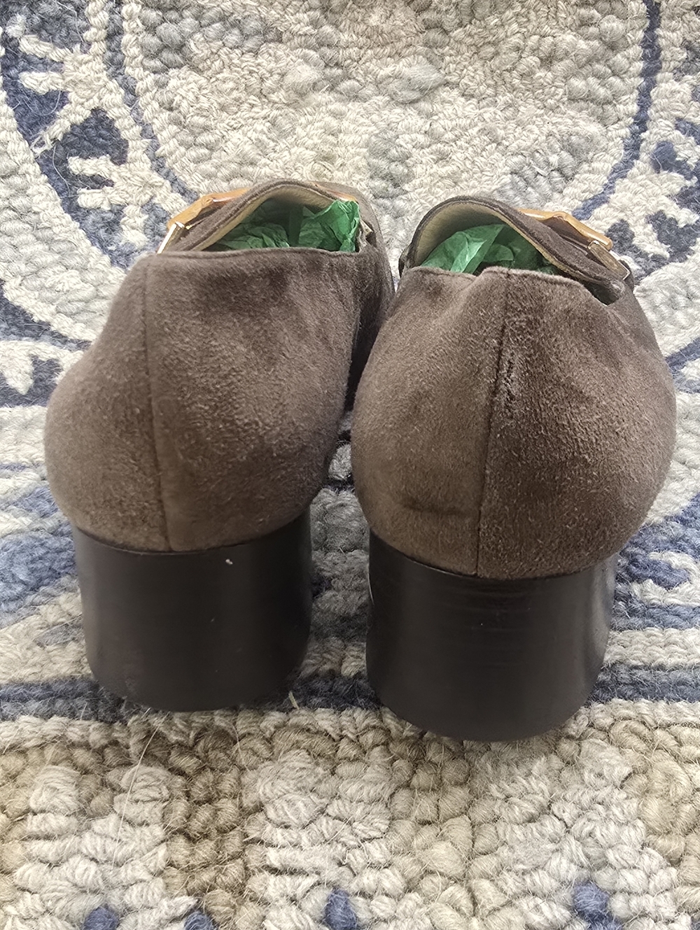 Gucci Brown Suede Loafers with Bamboo Horse Bit 5 1/2 B - Picture 11 of 13